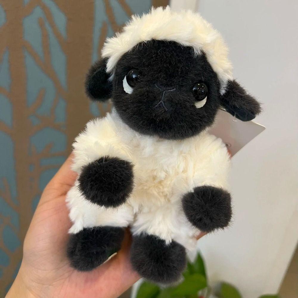 Stuffed Animal Valais Blacknose Sheep Doll Black Face Lamb Plushie Friend Gift