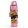 1PC School Out Summer Truck Graphic,750ml Color Plastic Sports Water Bottle,Leakproof Flip Straw Lid,Suitable for Sports Office Home Use