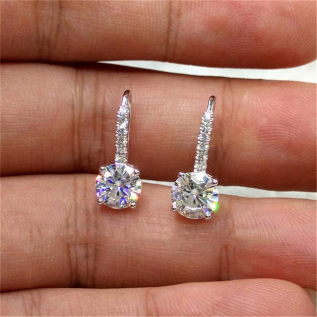 CC Stud Earrings for Women Ladies 925 Silver Needle Fine Jewelry Hot Cubic Zircon Ear Brincos Wholesale Accessories