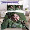 3pcs Billie Eilish Bedding Set Duvet Cover Closure Includes 1 Duvet Cover & 2 Pillowcases, Soft and Comfortable for All Seasons.