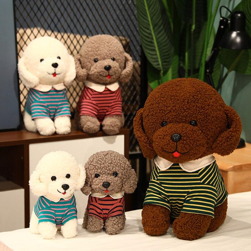 Câine de pluș Kawaii cu haine Jucării de pluș Păpuși de înaltă calitate cu animale moi umplute Copii Fete Cadouri pentru decorarea camerei