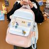 ins Girls College Style Casual Versatile Backpack Junior High School Student Large Capacity School Bag Women's Travel Light Backpack