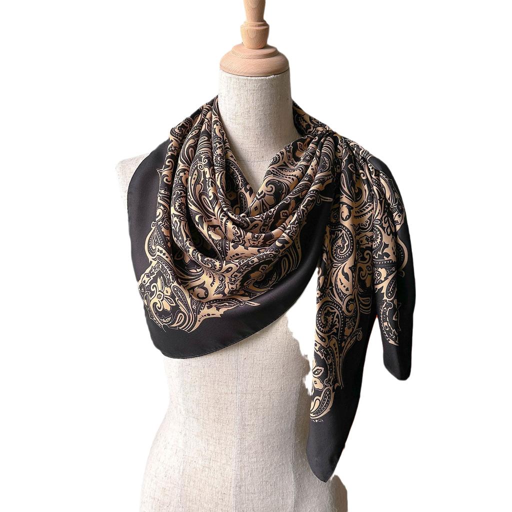 Vysoce kvalitní luxusní hedvábné šátky čelenka Šály Šála na krk pro ženy Řetízek Hedvábný šátek Dámská ozdobná šála