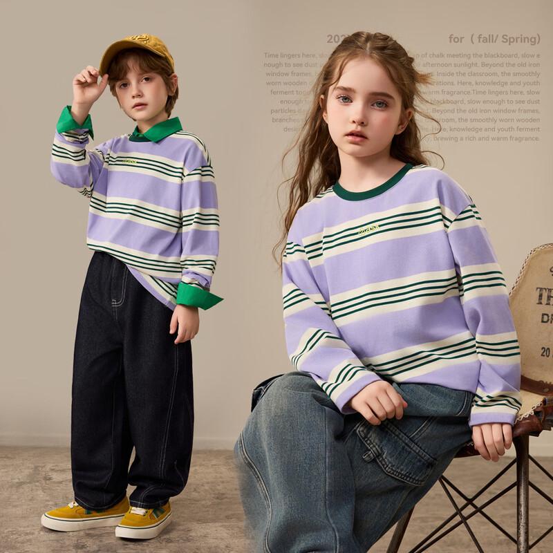 ASK JUNIOR Girls  Striped Long-Sleeved T-shirt 150