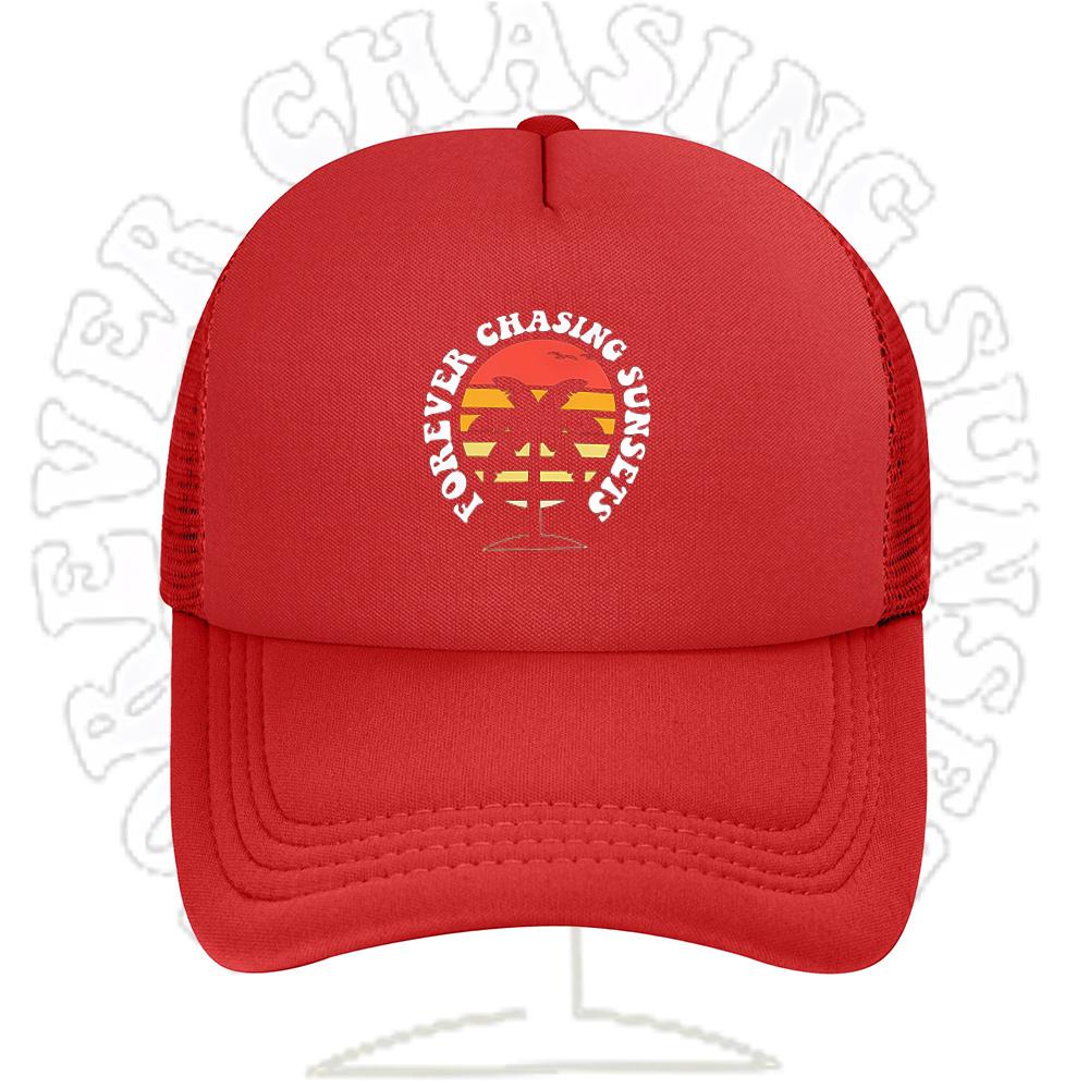 Sunset palm forever chasing dreams Baseball Cap Anime Graphic Hats Adult Unisex Women Sports Outdoor