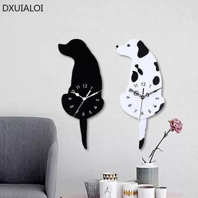 DXUIALOI kreative Cartoon Bär Wanduhr Kinderzimmer Wanduhr Digitaluhr Heimdekor Wandmontierte Wohnzimmeruhr