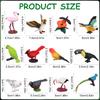24 Pieces Realistic Bird Animals Figurines Mini Bird Animal Figures Model Cake Toppers Plastic Bird Figures Toy Simulated Toucan