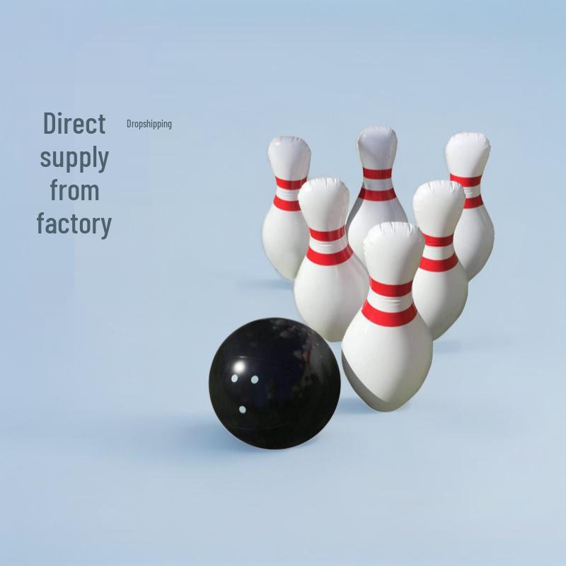 Manufacturer Spot PVC Inflatable Children s Outdoor Bowling Set 60x40cm белый