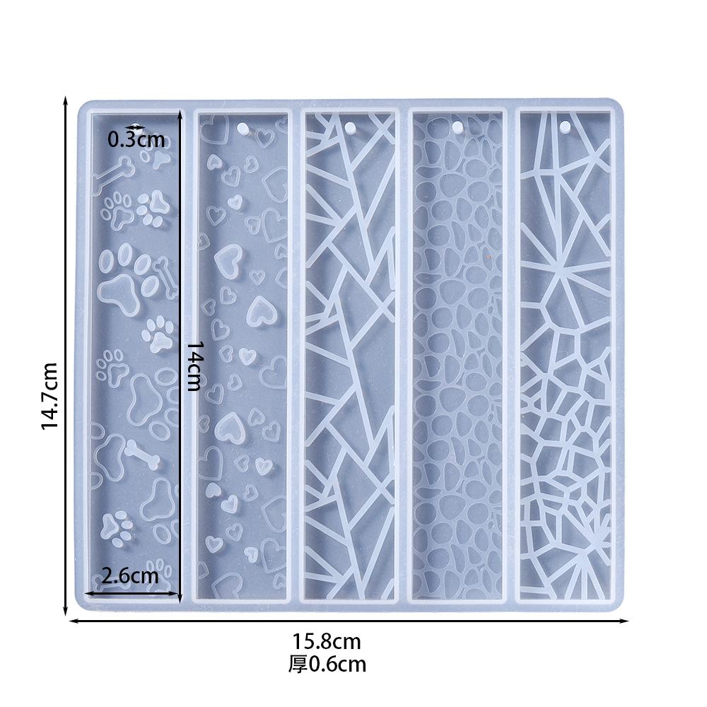 New Laser Bookmark Silicone Mold Multi Shape Epoxy Resin Mould Holographic Light For DIY Decor Craft Jewelry Making Tools