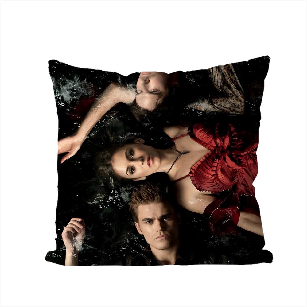 

The VVampire Diaries Pillow Case For Car Sofa Decorative Home Doublesided Print Plush Square Throw Pillow Cushion Cover 30x30cm