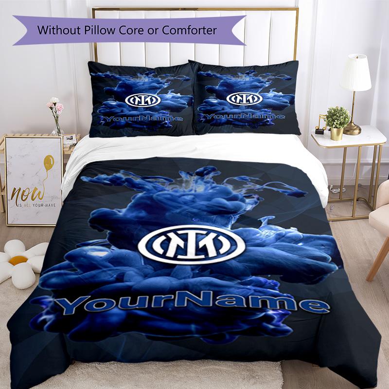 Inter Milan Customize your name Bedding Set Breathable Duvet Cover with Pillowcases Home Decoration Birthday Gift