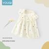 Youqi Baby Girl Summer Flutter Sleeve Floral Dress