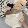 Women Summer Ice Silk Seamless Underwear Panties Lightweight Comfortable Mid-waist Panties Briefs Underpants