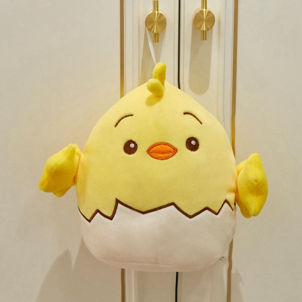Lindo pollito amarillo conejo cojín de peluche juguete muñeco conejito blanco pequeño muñeco niños acompañamiento muñeco calmante