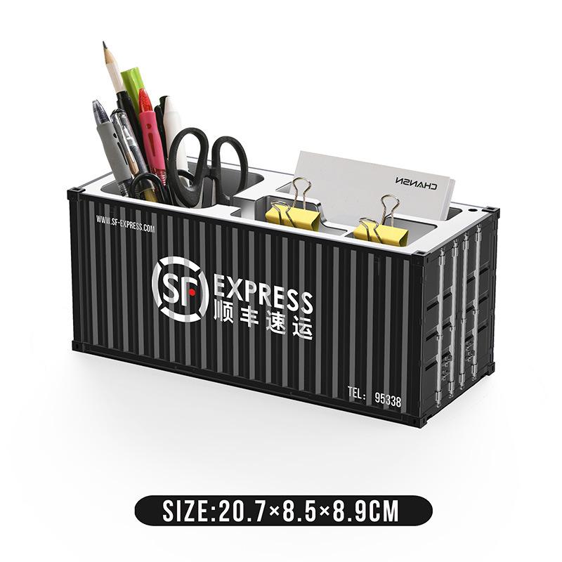 Mini 1:30 Scale Desktop Pen Holder & Business Card Storage Box with Custom Logo