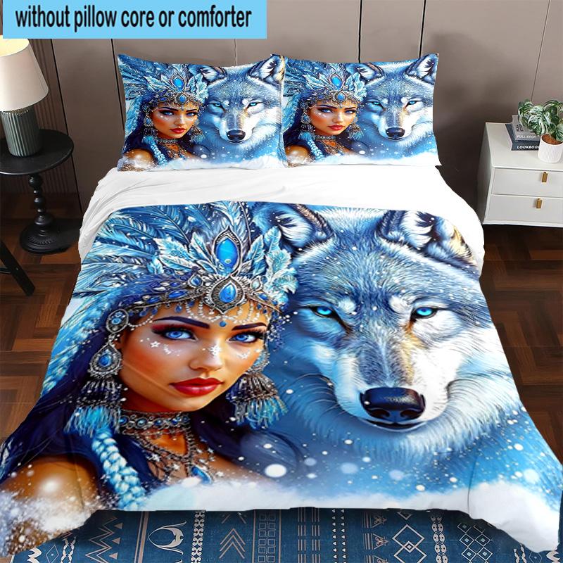 Dragon Queen's Majesty 3pcs Bedding,Including 1pc Duvet Cover And 2pcs Pillowcases Perfect for Christmas,Ideal for Bedroom, Dormitory