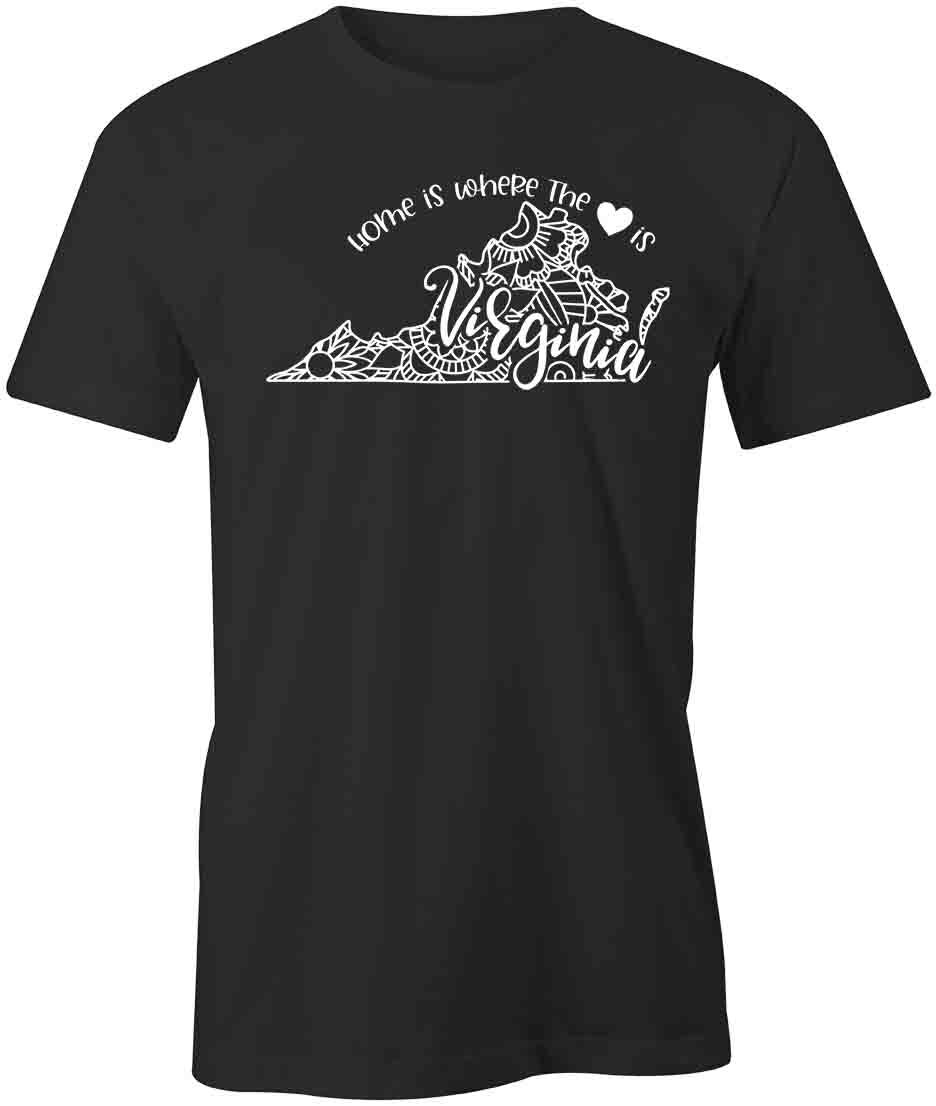 Home Is Virginia TShirt Tee Printed Graphic T-Shirt Gift CLOTHING STATE S1BSA841 S