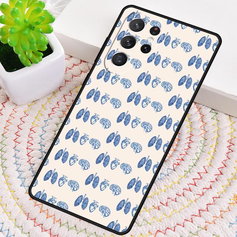 Human Organs Brain Silicone Phone Case For Samsung Galaxy Note 10 Pro S26 S25 S24 S23 S22 S21 Plus S25Ultra Capa Cover