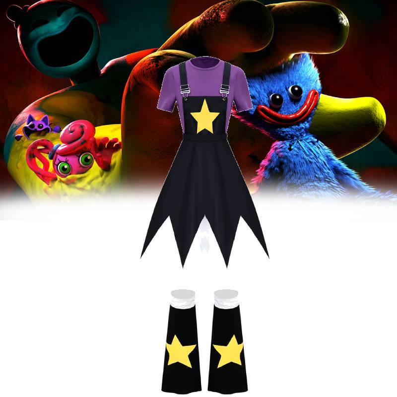 Poppy Playtime Lily Prinzessin Cosplay Kleid Aus Polyesterstoff Für Anime Rollenspiel