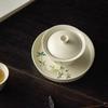 Plant Ash Osmanthus Sancai Cover Bowl Teacup Chinese High-End Household Tea Bowl Pot Bearing Ceramic Kung Fu Tea Set