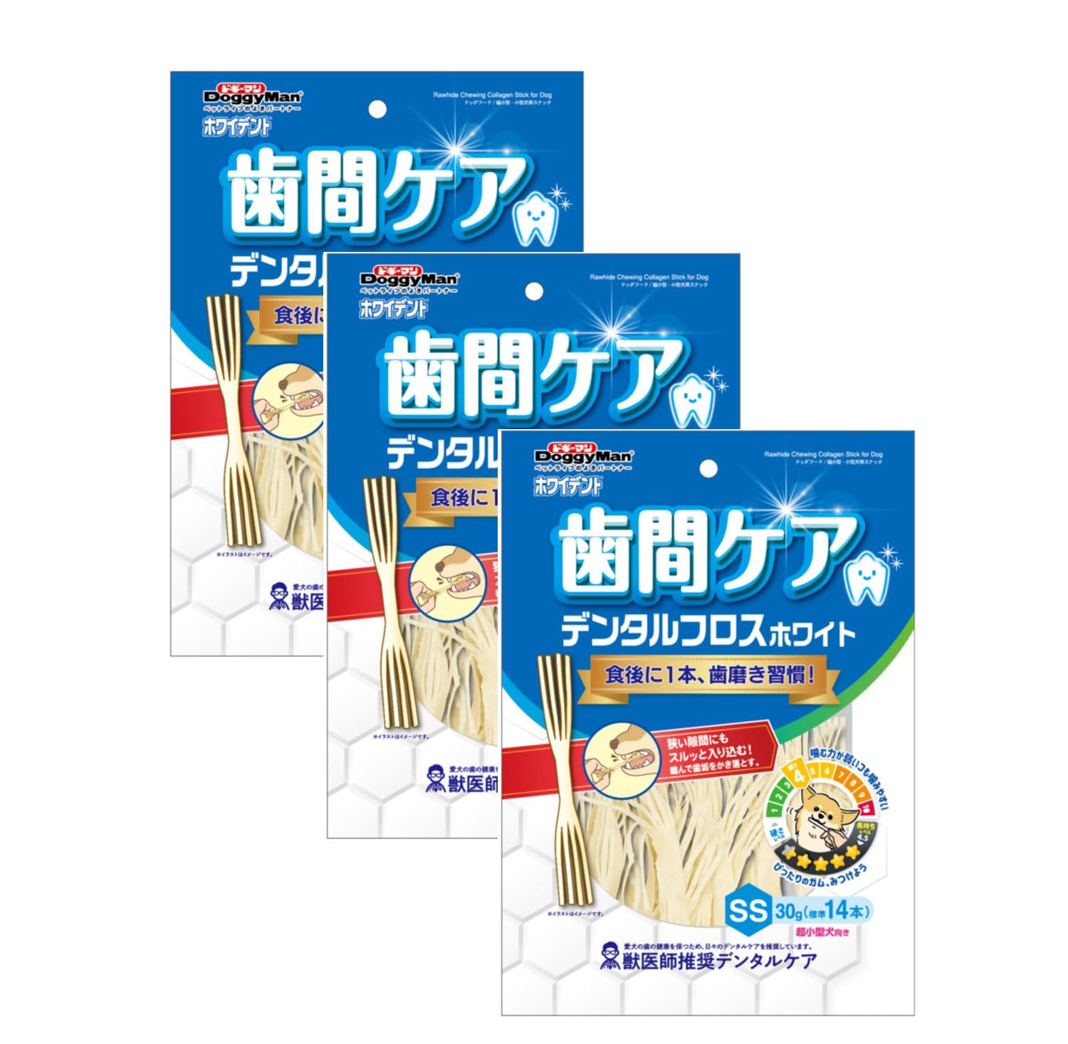 DoggyMan Whydent Interdental Care Dental Floss White SS 30g 14 x (Standard pieces) 3-pack