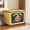 Foldable Storage Box Easy Assembly Bin with Wheels Dustproof