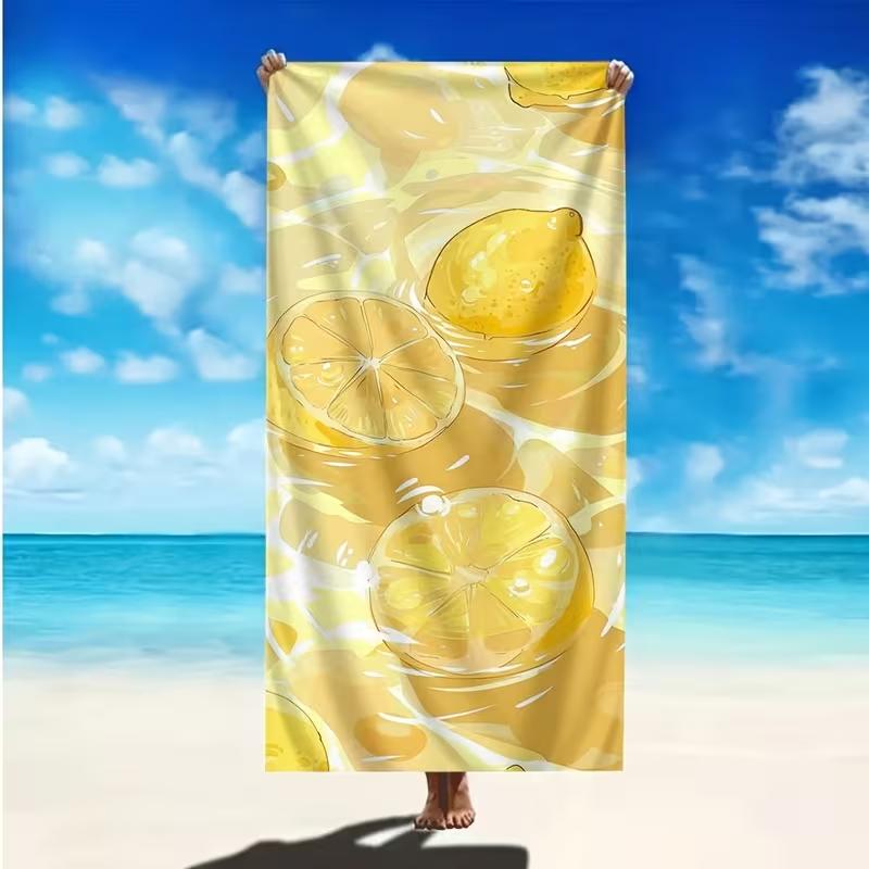 Bananas Graphic Beach Towel Fun Tropical Banana Print Quick Dry Sandproof Absorbent Towel for Summer Beach Travel Vacation
