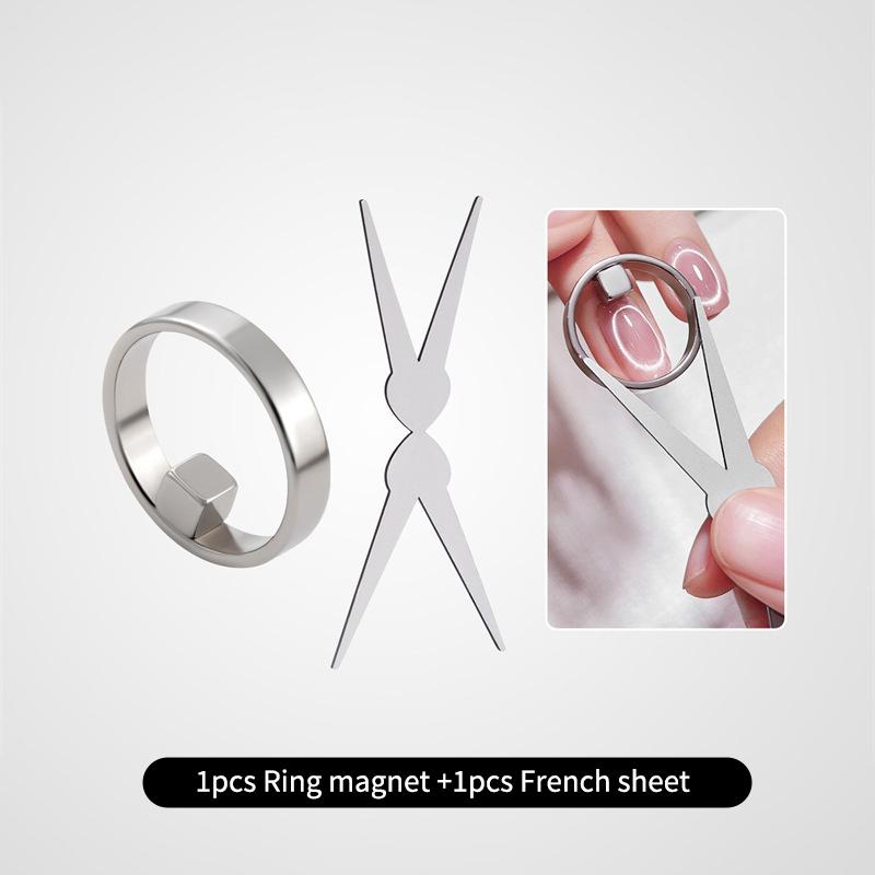 Hot Ring Magnet Hollow Cat Eye Oval Nail Magnet Manicure Tool For DIY Gel Polish Magnetic Nail Art Auxiliary Tools Supplies Set