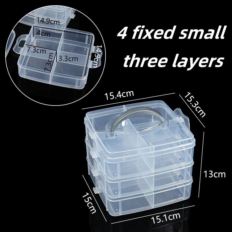 3-Tier Stackable Lego Storage Boxes Clear Plastics Adjustable Compartments Toy Container Bead Jewelry Sewing Supplies Organizer 5740₽
