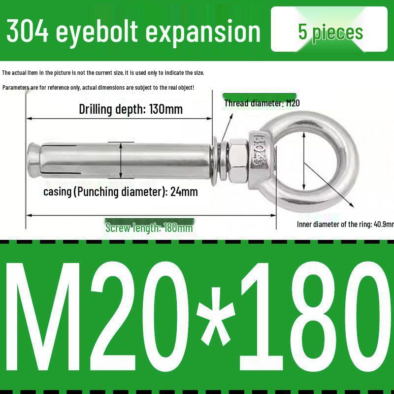 Stainless Steel 304 Eyebolt Expansion Nail with Fixing Loop