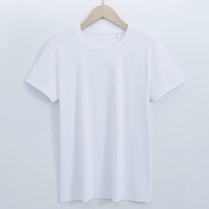 2026 High-Quality Double-Sided Liquid Ammonia Mercerized Cotton T-Shirt for Women, Summer Pure Cotton Versatile Round Neck Short Sleeve