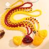 Buddha Pendant Necklace in Chicken Fat Yellow and Amber for Men and Women - Ethnic Style