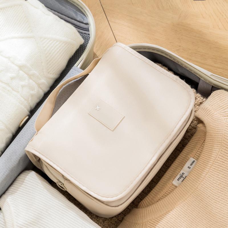 Portable Hanging Toiletry Bag for Business Trips Multi Layer Storage Large Capacity Skincare Makeup Bag