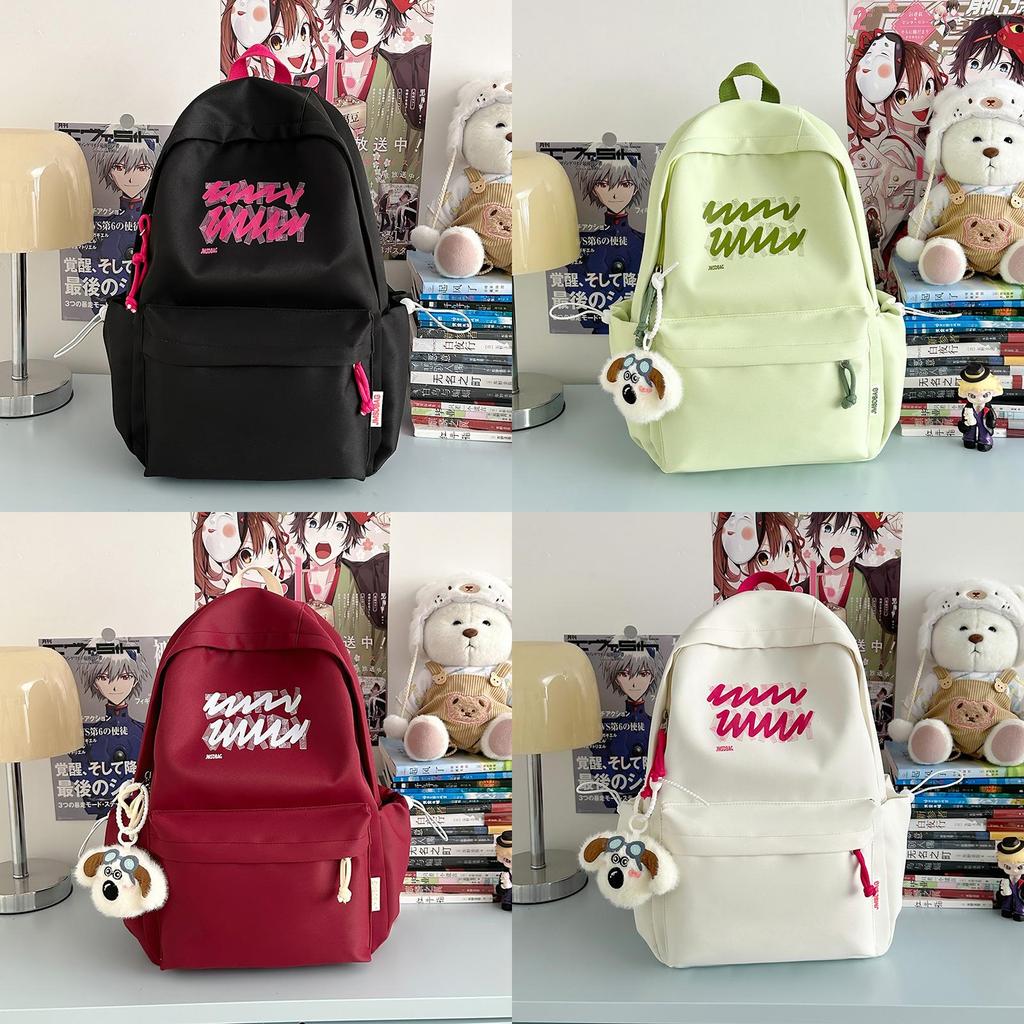 Sweet Candy Color Backpack For High School Girls With Nylon Material And Large Capacity
