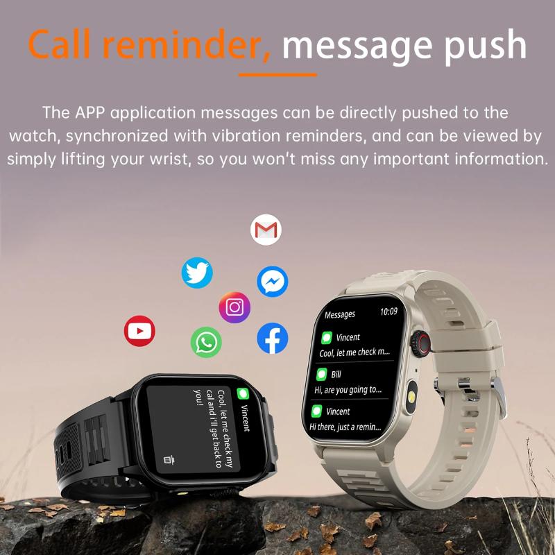 2025 New Women Smart Watch Flashlight 2.01” HD Display AI Voice Bluetooth Call Sports Watches Health Monitor Smartwatch Men