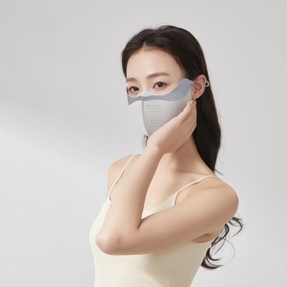 Washable Ice Silk Mask Anti-UV Anti-sun Mask New Sunscreen Mask  Outdoor Sports