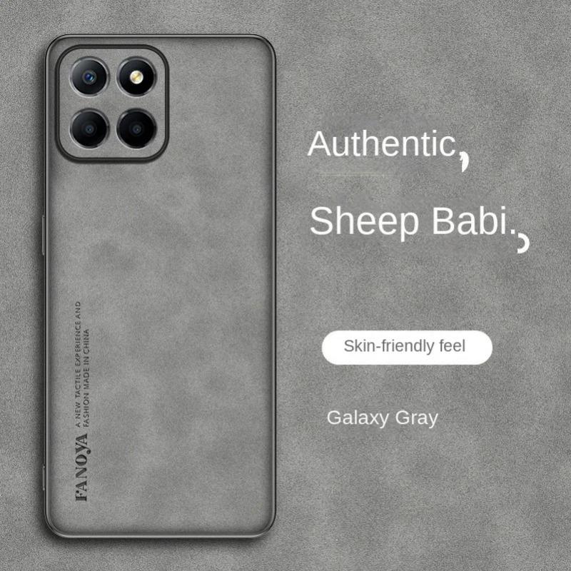 Sheepskin Leather Phone Case For Honor X8C X8B X9C Smart X7C Magic7 Lite 7pro X60 Pro Matte Silicone Shockproof Protection Cover
