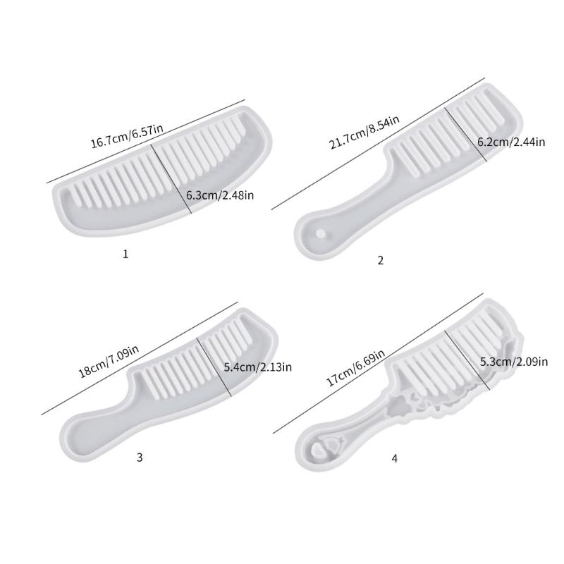 Comb Silicone Mold Epoxy Resin Casting Mold Salon Hair Styling Tool DIY Handicraft Hair Comb Resin Molds Jewelry Making