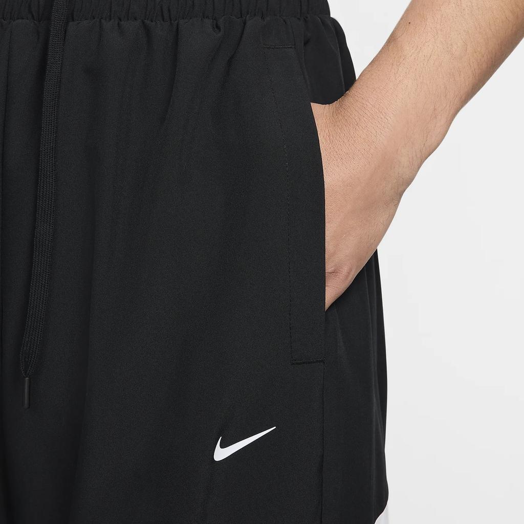 Nike Icon Retro Lightweight Breathable Loose Comfortable Woven Basketball Casual Pants Men Bottoms Black White FZ0251010