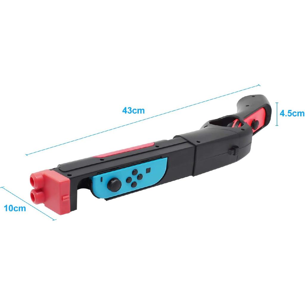 Game Gun Controller Compatible with Joy Cons Hand Grips Shooting Games Wolfenstein 2: The New Colossus, Big Buck Hunter Arcade - Compatible with