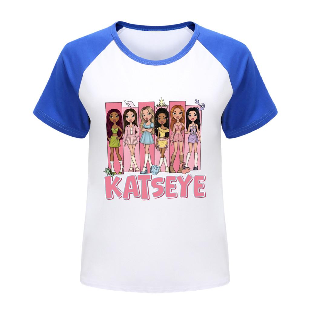 5349 Kids Girls KATSEYE Print Cotton Short Sleeves T-Shirt
