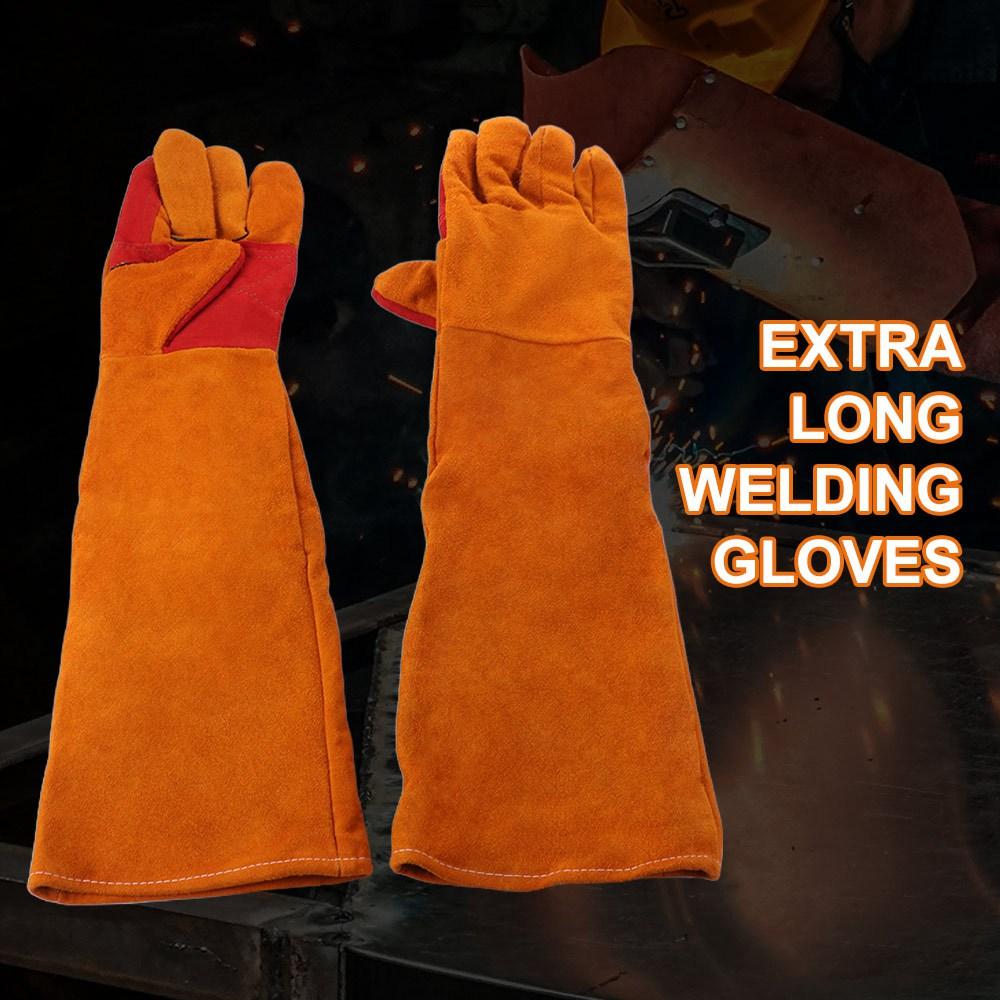 Lengthen 60cm Outdoor Welding Gloves Comfortable Long Sleeves Barbecue Gloves Hand Tools