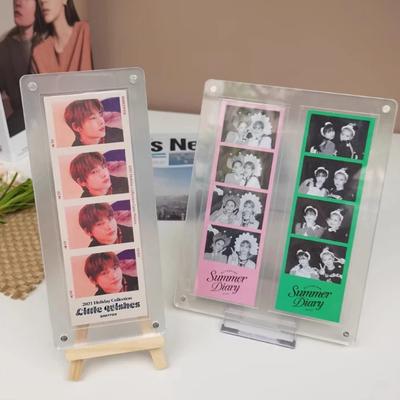 Kpop Fotocard Tutucu Akrilik Fotoğraf Çerçevesi Idol Kartları Kollu Fotocard Tutucu Resim Ekran Standı Kartları Koruyucu Odası Dekor