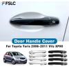 Decoration Door Handle Cover For Toyota Yaris 2006-2011 Vitz XP90 Cars Accessories Chrome Silver Carbon Fiber Exterior Styling
