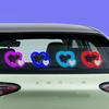 LED Neon Lights, Car Triangle Windows, Solar Heart Lights, Car Windows, Heart-shaped Glowing Ambient Lights, Car Decoration Ligh