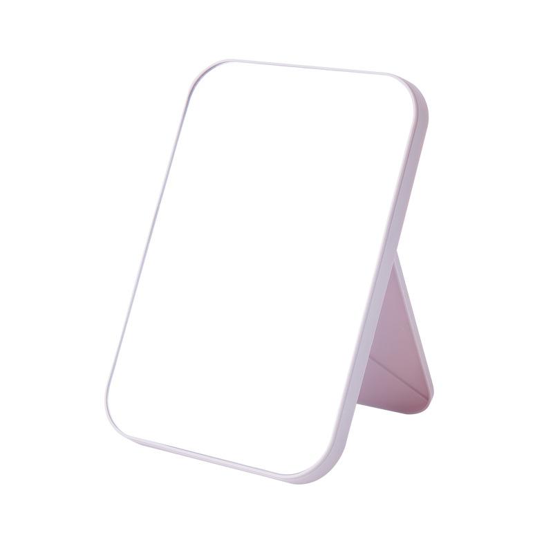 

Makeup Mirror Double Sided Makeup Vanity Mirror Handheld Mirrors Hand Mirror Compact Mirror Cosmetic Tools with Folding Bracket рожевий