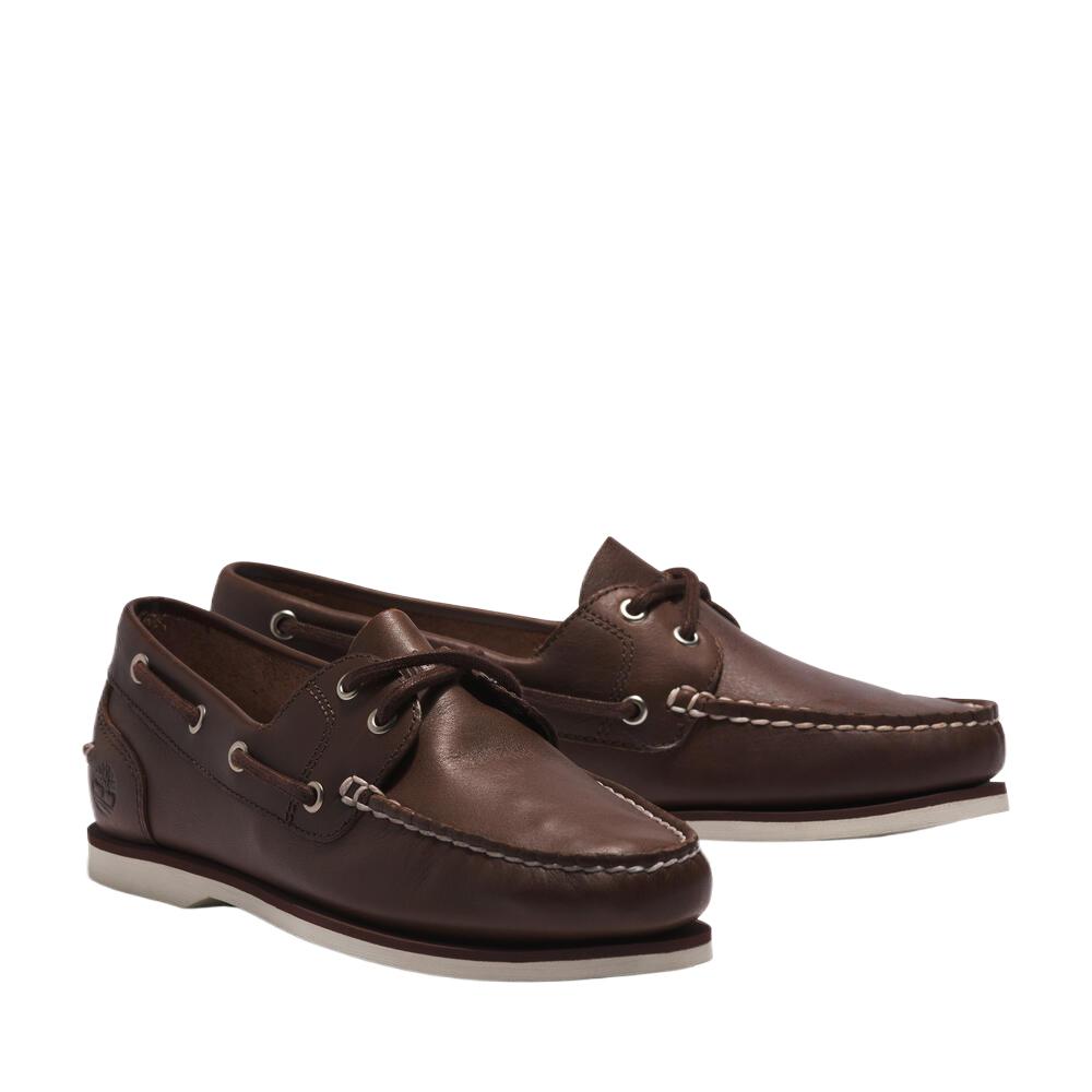 Timberland Classic Boat Comfortable Classic Fashion Trend Sailing Shoes Women Sailing Shoes Brown TB0A5RS7201