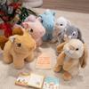 Fluffy Horse / Rabbit Plush Toys Cartoon Long Ears Bunny Toy Cuddly Pillow Baby Doll Kids Cartoon Pets Christmas Birthday Gift
