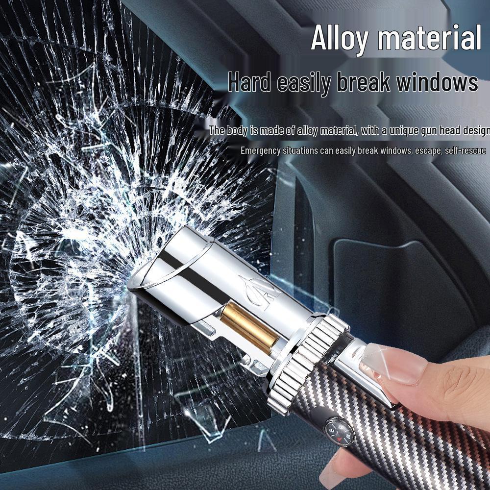 Multifunctional Windproof Lighter: Torch, Cigar Jet Flame, Wine Opener, Compass, Window Breaker