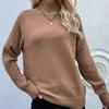IHUASU Women's Autumn and Winter Solid Colour Sweater High Neck Pullover Loose Women's Solid Colour Sweater